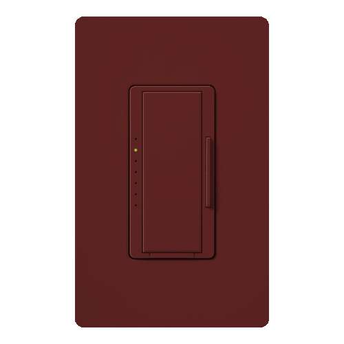 Lutron RRD-6ND-MR RadioRA2 600W Incandescent / Halogen / 600 VA Magnetic Neutral Wire Dimmer, in Merlot