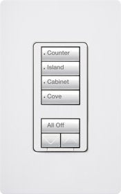 Lutron RRD-H4S-IV RadioRA 2 Hybrid Keypad 4-Scene with Raise/Lower Keypad and 450W Two-wire or Neutral Wire Dimmer in Ivory