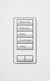 Lutron RRD-H5BRL-IV RadioRA 2 Hybrid Keypad 5-Button with Raise/Lower Keypad and 450W Two-wire or Neutral Wire Dimmer in Ivory