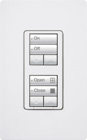 Lutron RRD-HN2RLD-IV RadioRA 2 CL Hybrid Keypad Dual-Group with Dual Raise/Lower Keypad Neutral-Wire Dimmer, 450W Incandescent/Halogen/Magnetic Low Voltage or 100W Approved CFL/LED, in Ivory