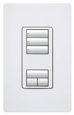 Lutron RRD-HN3S-MR RadioRA 2 CL Hybrid Keypad 3-Scene with Raise/Lower Keypad Neutral-Wire Dimmer, 450W Incandescent/Halogen/Magnetic Low Voltage or 100W Approved CFL/LED, in Merlot
