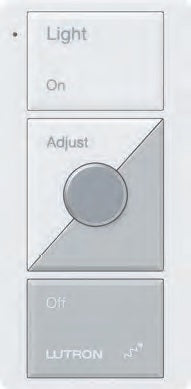 Lutron RRD-P3BRL-L-BL RadioRA 2 Pico Wireless Control, 3-Button Light Control with Raise/Lower in Black