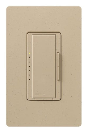 Lutron RRD-PRO-DS 250 W (CFL/LED) or 500 W/VA Incandescent/Halogen/ELV or 400 VA MLV Phase Selectable, Neutral Optional dimmer, Desert Stone