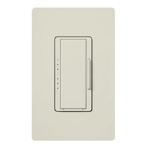Lutron RRD-PRO-LA 250 W (CFL/LED) or 500 W/VA Incandescent/Halogen/ELV or 400 VA MLV Phase Selectable, Neutral Optional dimmer, Light Almond