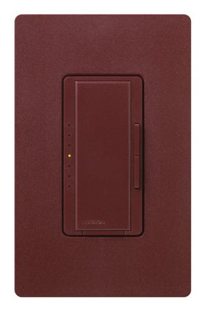 Lutron RRD-PRO-MR 250 W (CFL/LED) or 500 W/VA Incandescent/Halogen/ELV or 400 VA MLV Phase Selectable, Neutral Optional dimmer, Merlot