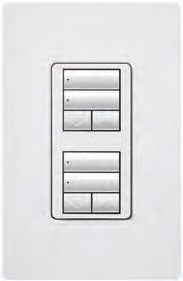 Lutron RRD-W2RLD-BL RadioRA 2 Wall Mount Dual Group with Dual Raise/Lower Keypad and 450W Two-wire or Neutral Wire Dimmer in Black