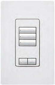Lutron RRD-W3BRL-LA RadioRA 2 Wall Mount 3-Button with Raise/Lower, 450W Two-wire or Neutral Wire Dimmer in Light Almond