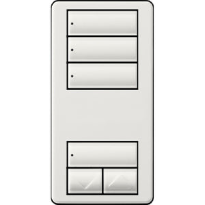 Lutron RRD-W3S-PD RadioRA 2 Wall Mount 3-Button with Raise/Lower Keypad in Palladium