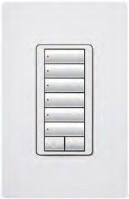 Lutron RRD-W6BRL-TP RadioRA 2 Wall Mount 6-Button with Raise/Lower Keypad in Taupe