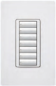 Lutron RRD-W7B-ST RadioRA 2 Wall Mount 7-Button Keypad in Stone