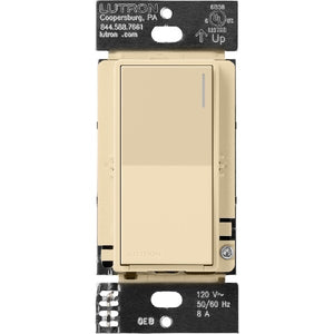 Lutron RRST-8ANS-IV RadioRA 3 Sunnata 8 A Light, 1/4 HP 5.8 A Motor RF Switch in Ivory