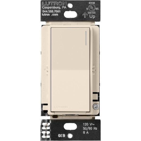 Lutron RRST-8ANS-LA RadioRA 3 Sunnata 8 A Light, 1/4 HP 5.8 A Motor RF Switch in Light Almond