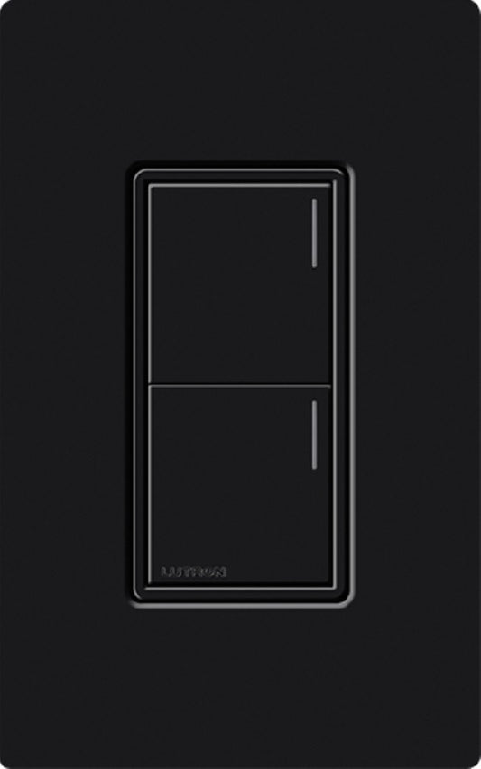 Lutron RRST-HN2B-BL RadioRA 3 Sunnata RF Keypad, 2-Button Hybrid Keypad in Black