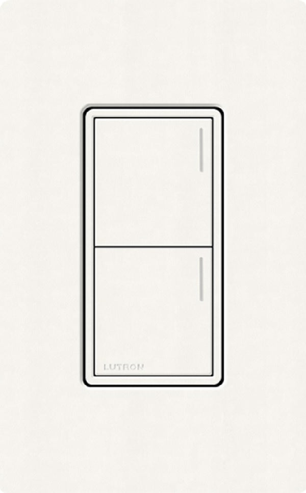 Lutron RRST-HN2B-BW RadioRA 3 Sunnata RF Keypad, 2-Button Hybrid Keypad in Brilliant White