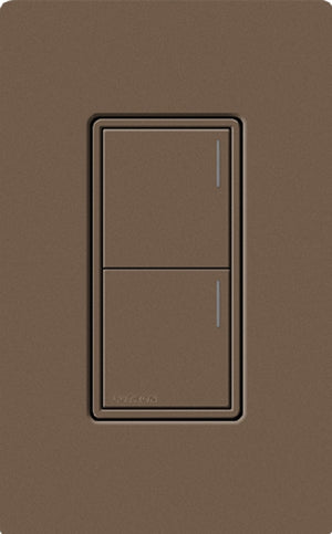 Lutron RRST-HN2B-EP RadioRA 3 Sunnata RF Keypad, 2-Button Hybrid Keypad in Espresso