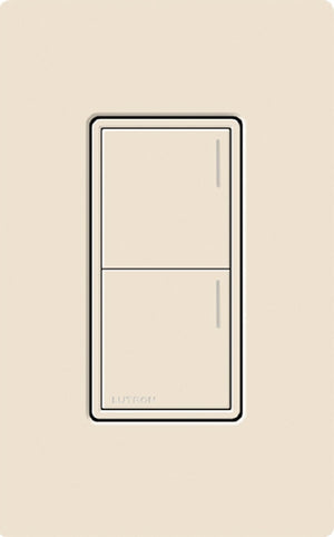 Lutron RRST-HN2B-LA RadioRA 3 Sunnata RF Keypad, 2-Button Hybrid Keypad in Light Almond