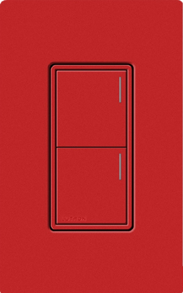 Lutron RRST-HN2B-SR RadioRA 3 Sunnata RF Keypad, 2-Button Hybrid Keypad in Signal Red