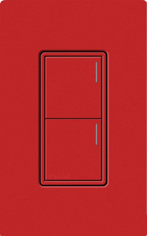 Lutron RRST-HN2B-SR RadioRA 3 Sunnata RF Keypad, 2-Button Hybrid Keypad in Signal Red