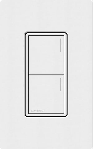 Lutron RRST-HN2B-SW RadioRA 3 Sunnata RF Keypad, 2-Button Hybrid Keypad in Snow White