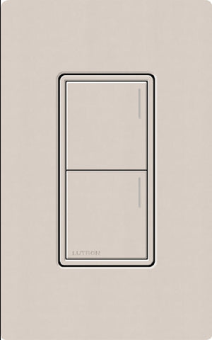 Lutron RRST-HN2B-TP RadioRA 3 Sunnata RF Keypad, 2-Button Hybrid Keypad in Taupe