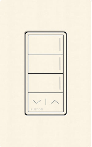 Lutron RRST-HN3RL-BI RadioRA 3 Sunnata RF Keypad, 3-Button with Raise/Lower Hybrid Keypad in Biscuit