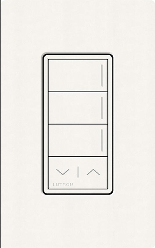 Lutron RRST-HN3RL-BW RadioRA 3 Sunnata RF Keypad, 3-Button with Raise/Lower Hybrid Keypad in Brilliant White