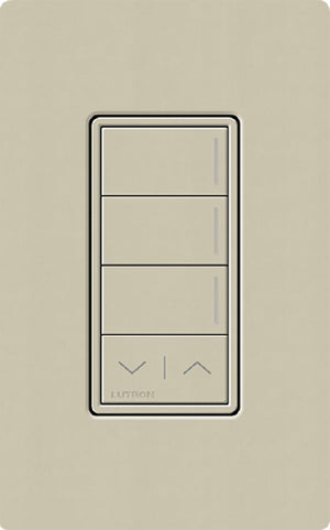 Lutron RRST-HN3RL-CY RadioRA 3 Sunnata RF Keypad, 3-Button with Raise/Lower Hybrid Keypad in Clay