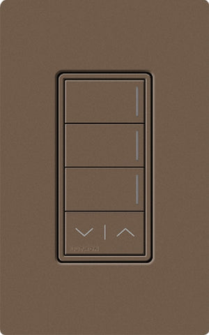 Lutron RRST-HN3RL-EP RadioRA 3 Sunnata RF Keypad, 3-Button with Raise/Lower Hybrid Keypad in Espresso