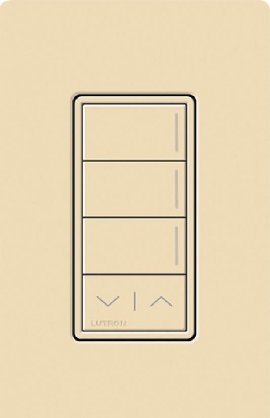 Lutron RRST-HN3RL-IV RadioRA 3 Sunnata RF Keypad, 3-Button with Raise/Lower Hybrid Keypad in Ivory