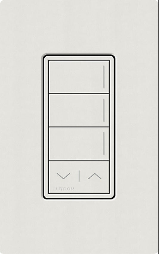 Lutron RRST-HN3RL-LG RadioRA 3 Sunnata RF Keypad, 3-Button with Raise/Lower Hybrid Keypad in Lunar Gray