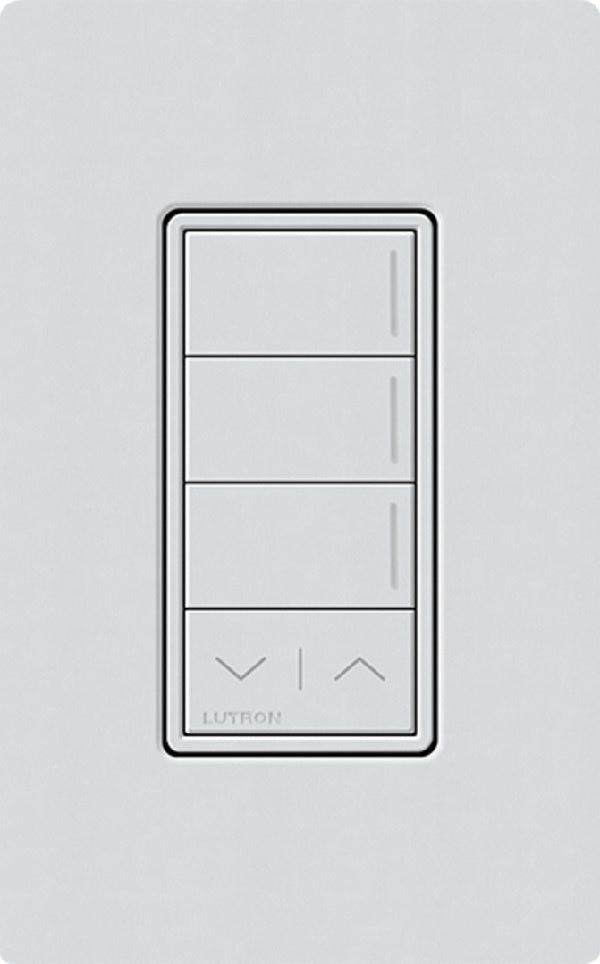 Lutron RRST-HN3RL-MI RadioRA 3 Sunnata RF Keypad, 3-Button with Raise/Lower Hybrid Keypad in Mist
