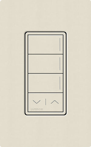 Lutron RRST-HN3RL-PM RadioRA 3 Sunnata RF Keypad, 3-Button with Raise/Lower Hybrid Keypad in Pumice