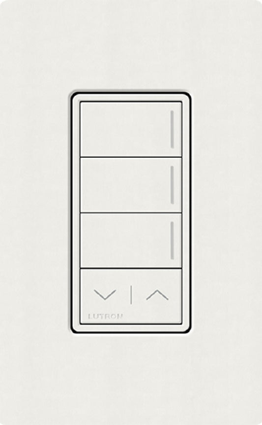 Lutron RRST-HN3RL-RW RadioRA 3 Sunnata RF Keypad, 3-Button with Raise/Lower Hybrid Keypad in Architectural White