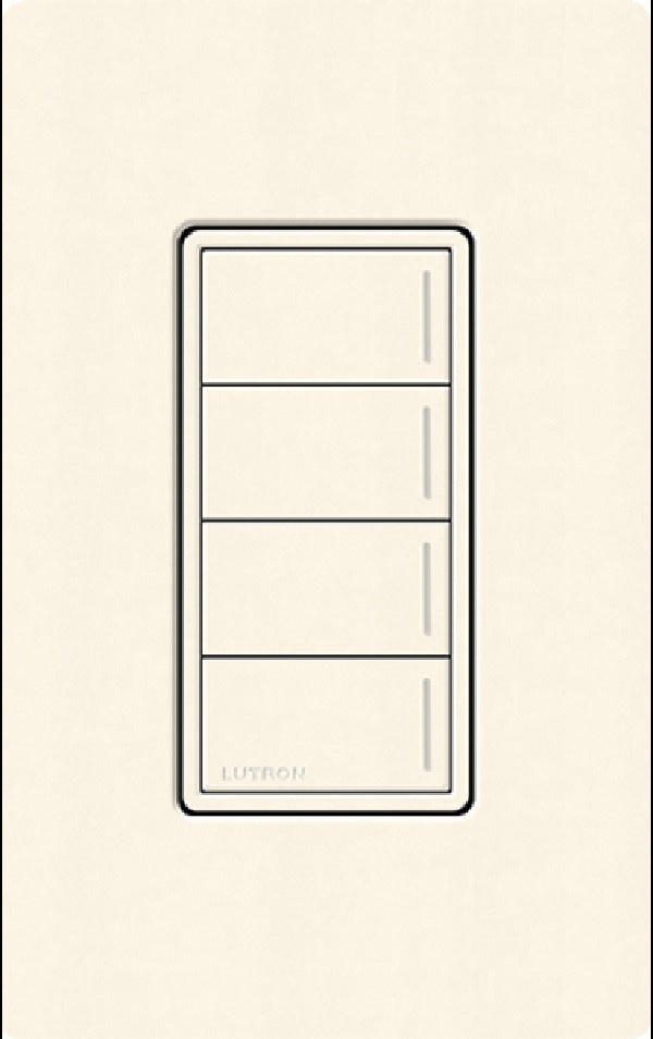 Lutron RRST-HN4B-BI RadioRA 3 Sunnata RF Keypad, 4-Button Hybrid Keypad in Biscuit