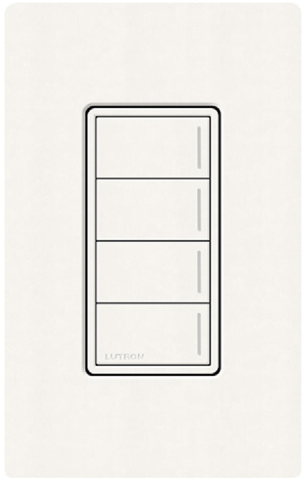 Lutron RRST-HN4B-BW RadioRA 3 Sunnata RF Keypad, 4-Button Hybrid Keypad in Brilliant White