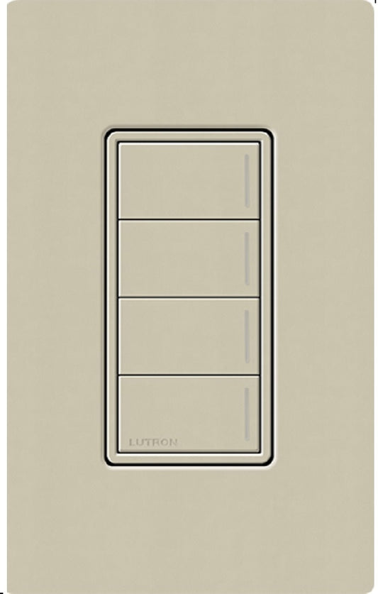 Lutron RRST-HN4B-CY RadioRA 3 Sunnata RF Keypad, 4-Button Hybrid Keypad in Clay