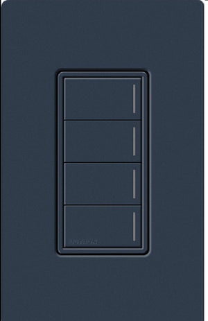 Lutron RRST-HN4B-DE RadioRA 3 Sunnata RF Keypad, 4-Button Hybrid Keypad in Deep Sea