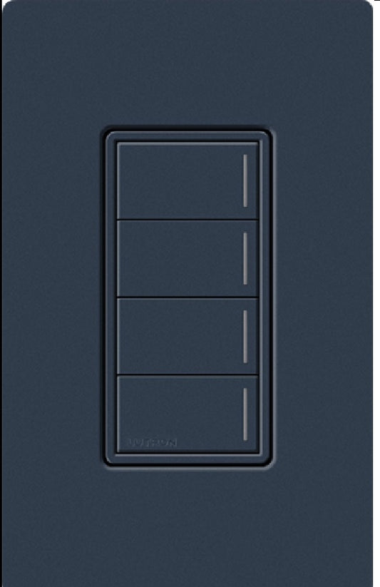 Lutron RRST-HN4B-DE RadioRA 3 Sunnata RF Keypad, 4-Button Hybrid Keypad in Deep Sea