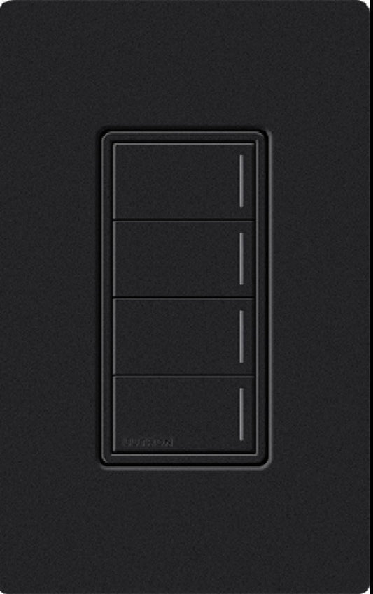 Lutron RRST-HN4B-MN RadioRA 3 Sunnata RF Keypad, 4-Button Hybrid Keypad in Midnight