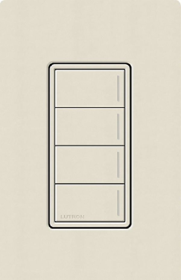 Lutron RRST-HN4B-PM RadioRA 3 Sunnata RF Keypad, 4-Button Hybrid Keypad in Pumice