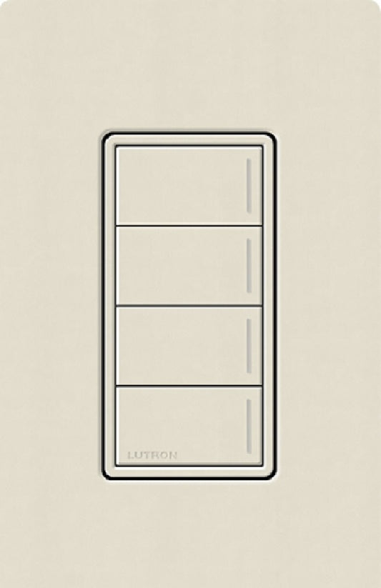 Lutron RRST-HN4B-PM RadioRA 3 Sunnata RF Keypad, 4-Button Hybrid Keypad in Pumice