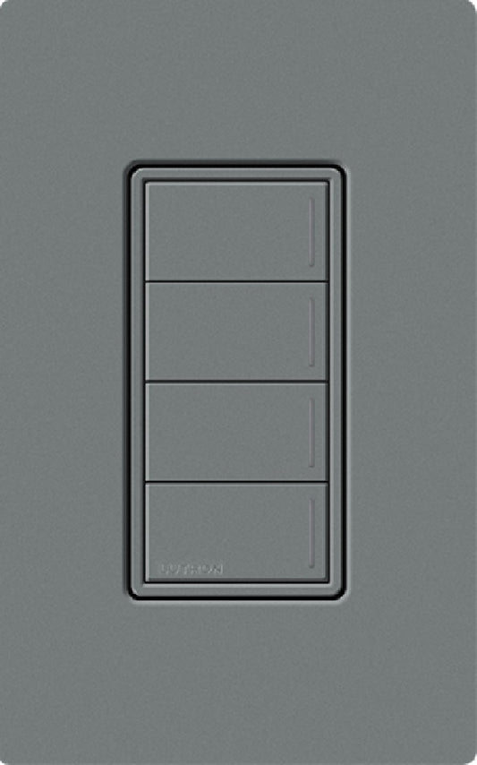 Lutron RRST-HN4B-SL RadioRA 3 Sunnata RF Keypad, 4-Button Hybrid Keypad in Slate