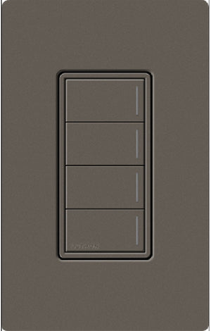 Lutron RRST-HN4B-TF RadioRA 3 Sunnata RF Keypad, 4-Button Hybrid Keypad in Truffle