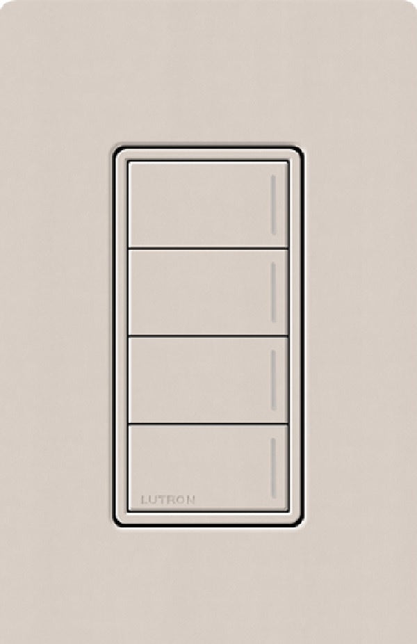 Lutron RRST-HN4B-TP RadioRA 3 Sunnata RF Keypad, 4-Button Hybrid Keypad in Taupe