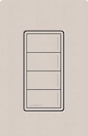Lutron RRST-HN4B-TP RadioRA 3 Sunnata RF Keypad, 4-Button Hybrid Keypad in Taupe