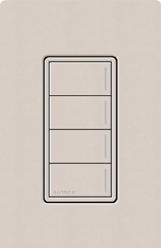 Lutron RRST-HN4B-TP RadioRA 3 Sunnata RF Keypad, 4-Button Hybrid Keypad in Taupe