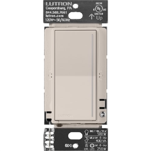 Lutron Sunnata RRST-PRO-N-TP RadioRA 3 PRO LED+ RF Touch Single Pole/ Multi-Location Dimmer in Taupe