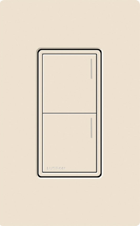 Lutron RRST-W2B-LA RadioRA 3 Sunnata RF Keypad, 2-Button Keypad  in Light Almond
