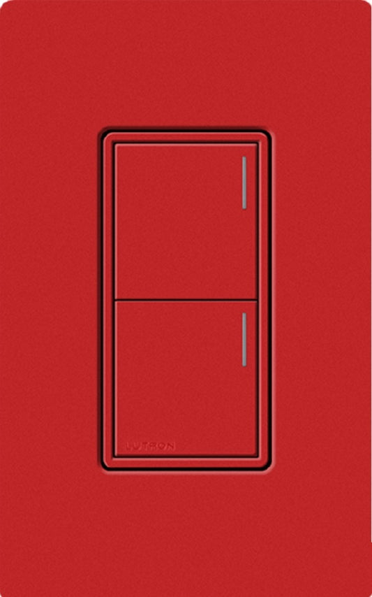 Lutron RRST-W2B-SR RadioRA 3 Sunnata RF Keypad, 2-Button Keypad in Signal Red