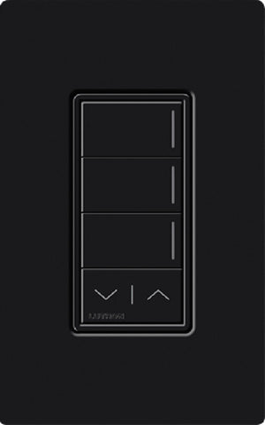 Lutron RRST-W3RL-BL RadioRA 3 Sunnata RF Keypad, 3-Button with Raise/Lower Keypad  in Black